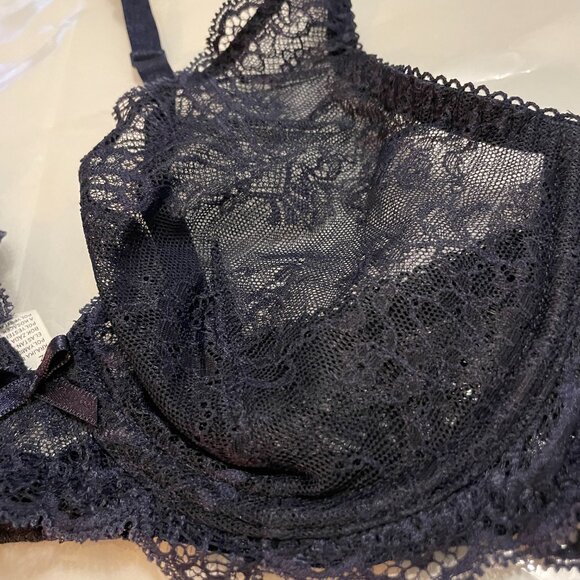 AUBADE Danse Des Sens Underwire Bra in Evening Blue Size 32B Brand New in Box - Picture 5 of 13